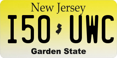 NJ license plate I50UWC