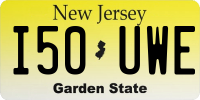 NJ license plate I50UWE