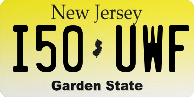 NJ license plate I50UWF