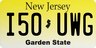 NJ license plate I50UWG