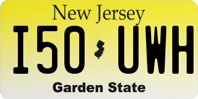 NJ license plate I50UWH
