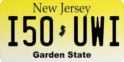 NJ license plate I50UWI