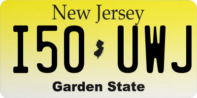 NJ license plate I50UWJ