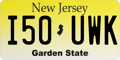 NJ license plate I50UWK