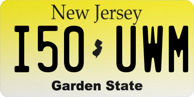 NJ license plate I50UWM
