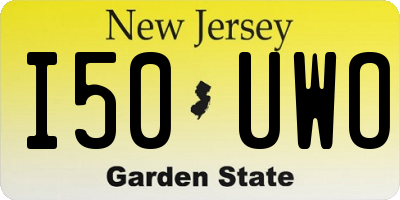 NJ license plate I50UWO