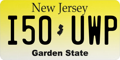 NJ license plate I50UWP