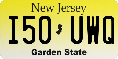 NJ license plate I50UWQ