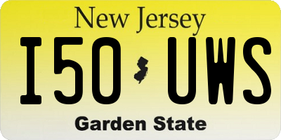 NJ license plate I50UWS