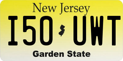 NJ license plate I50UWT