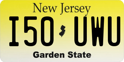 NJ license plate I50UWU