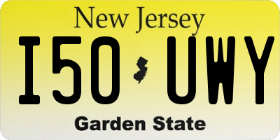 NJ license plate I50UWY
