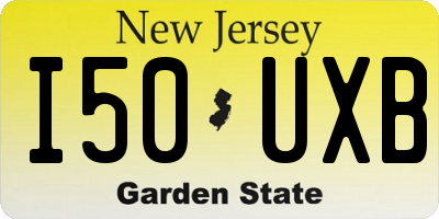 NJ license plate I50UXB