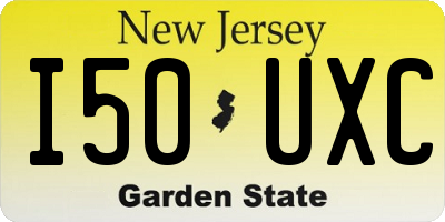 NJ license plate I50UXC