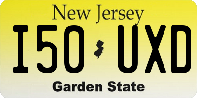 NJ license plate I50UXD