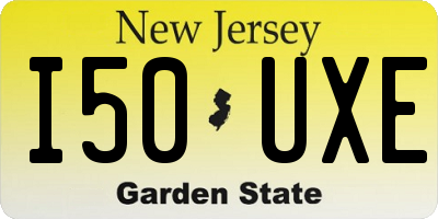 NJ license plate I50UXE
