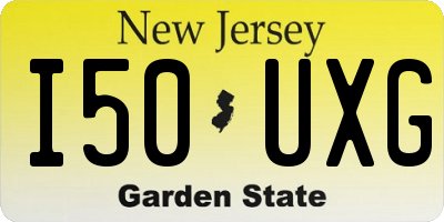 NJ license plate I50UXG