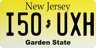 NJ license plate I50UXH
