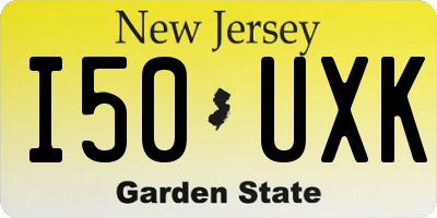 NJ license plate I50UXK