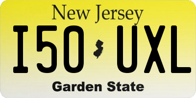 NJ license plate I50UXL