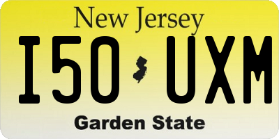 NJ license plate I50UXM