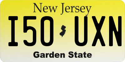 NJ license plate I50UXN