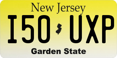 NJ license plate I50UXP