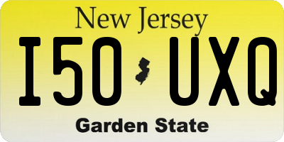 NJ license plate I50UXQ