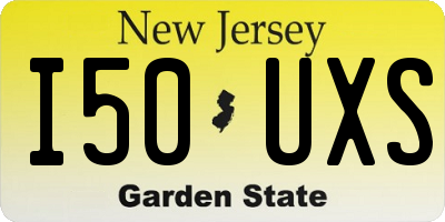 NJ license plate I50UXS