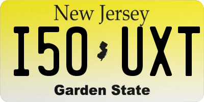 NJ license plate I50UXT