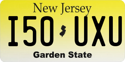 NJ license plate I50UXU