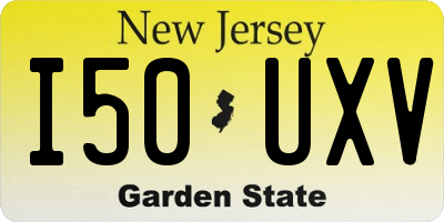 NJ license plate I50UXV