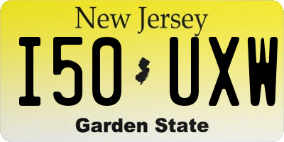 NJ license plate I50UXW