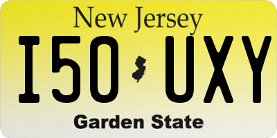 NJ license plate I50UXY