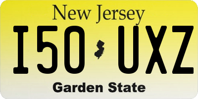 NJ license plate I50UXZ