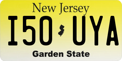 NJ license plate I50UYA