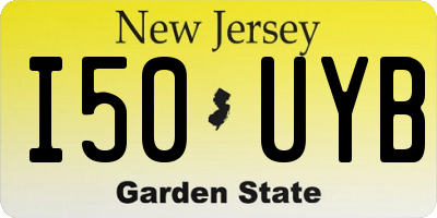 NJ license plate I50UYB