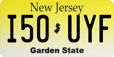 NJ license plate I50UYF