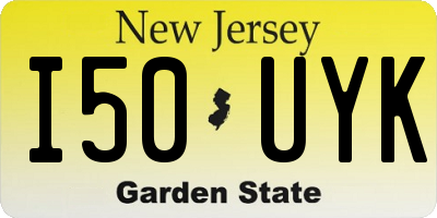 NJ license plate I50UYK