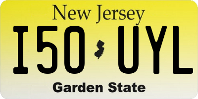NJ license plate I50UYL