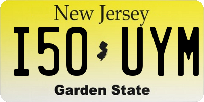 NJ license plate I50UYM