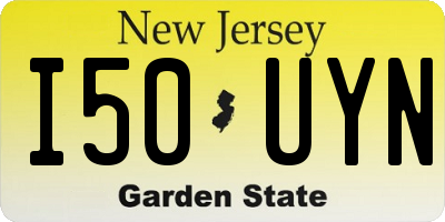 NJ license plate I50UYN