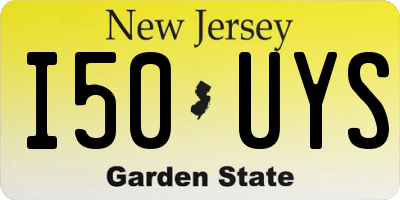 NJ license plate I50UYS