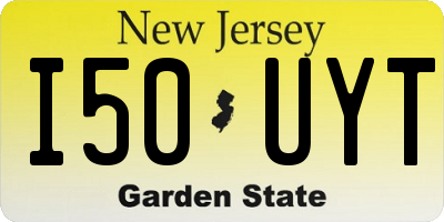 NJ license plate I50UYT
