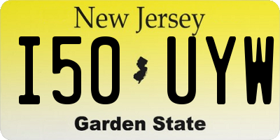 NJ license plate I50UYW
