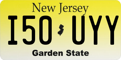 NJ license plate I50UYY