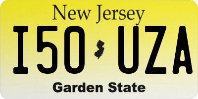 NJ license plate I50UZA