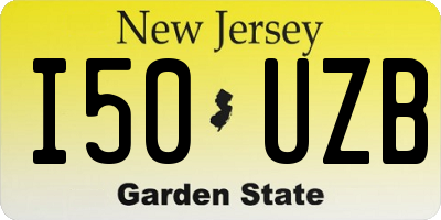 NJ license plate I50UZB