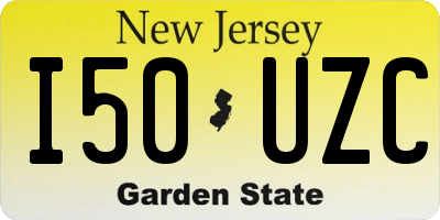 NJ license plate I50UZC