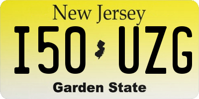 NJ license plate I50UZG